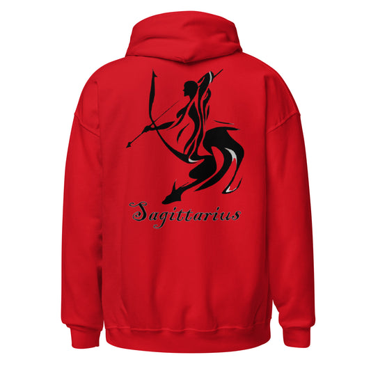 Black Sagittarius logo zodiac hoodie