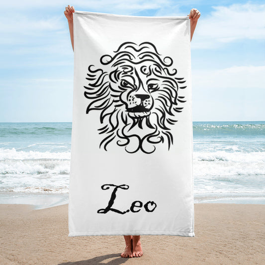 Black Leo logo zodiac Towel
