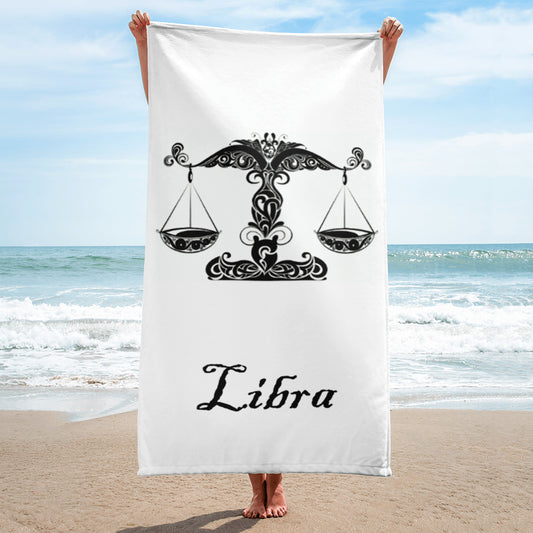 Black Libra logo zodiac Towel