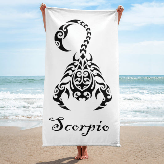 Black Scorpio logo zodiac Towel