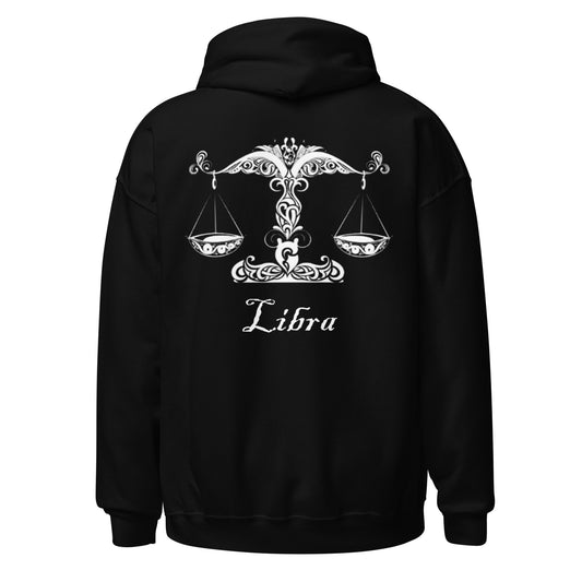 White Libra logo zodiac hoodie