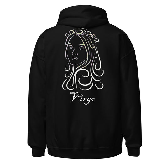 White Virgo logo zodiac hoodie