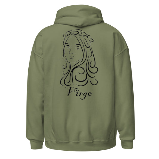 Black Virgo logo zodiac hoodie
