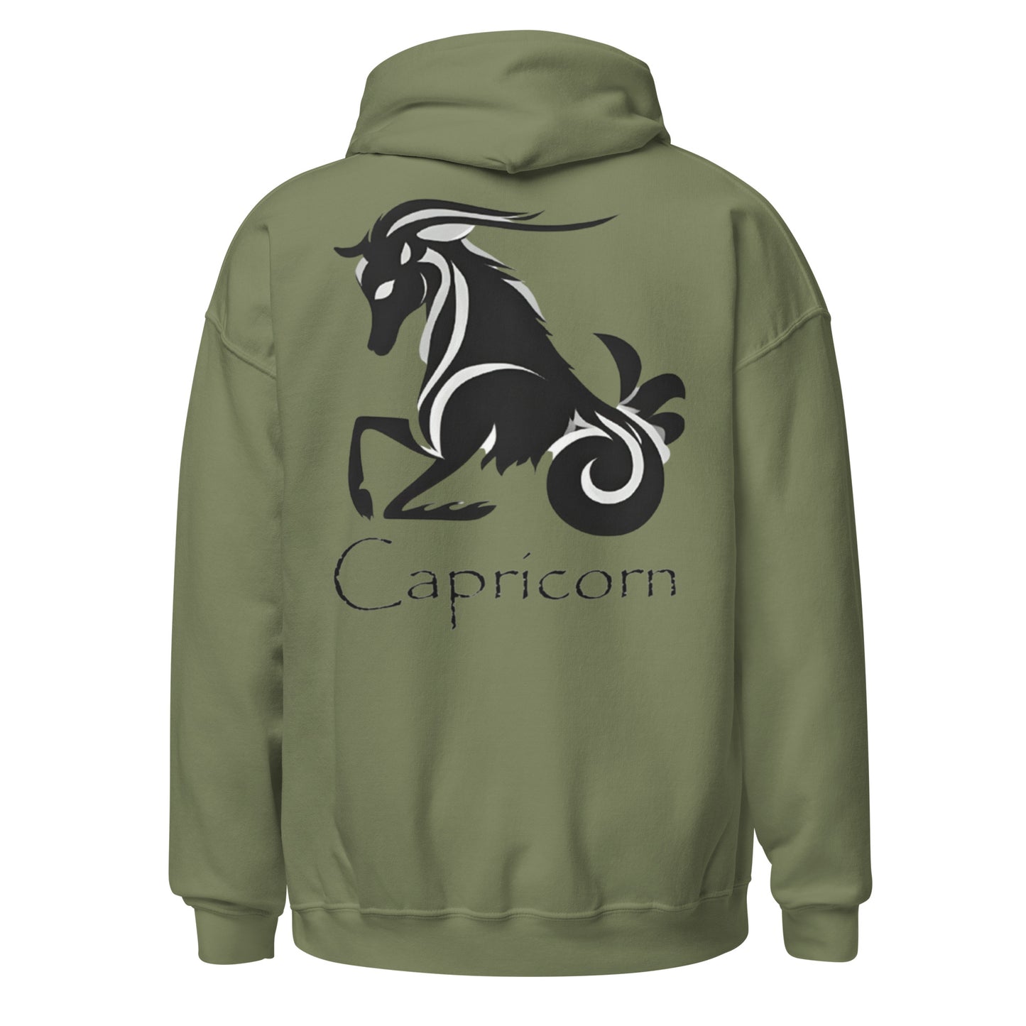 Black Capricorn logo zodiac hoodie