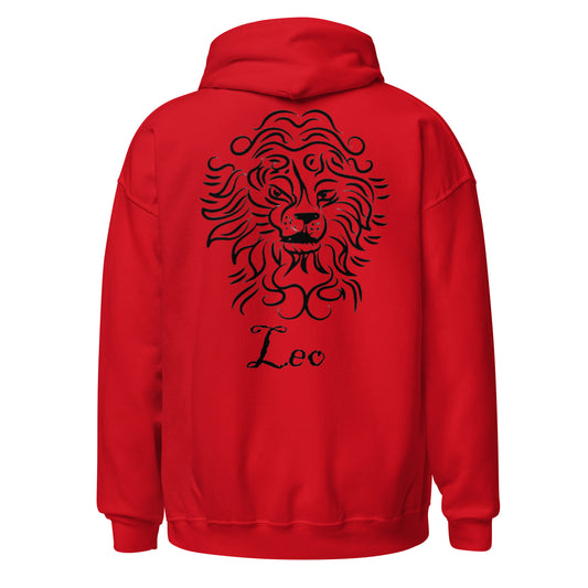 Black Leo logo zodiac hoodie
