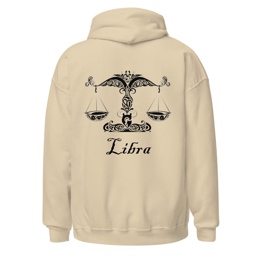 Black Libra logo zodiac hoodie