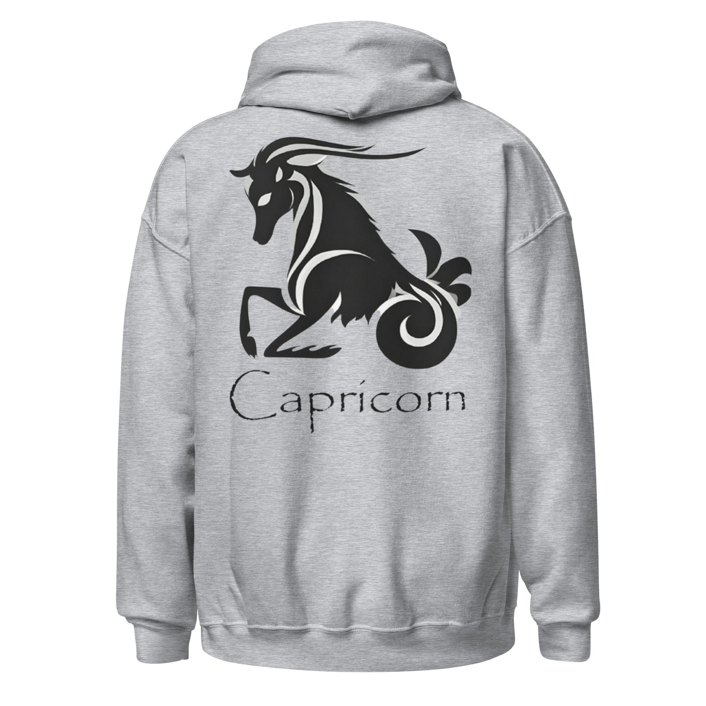 Black Capricorn logo zodiac hoodie