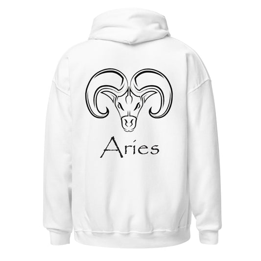 Black Aries logo zodiac hoodie