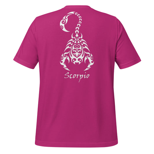 White Scorpio logo zodiac T-shirt