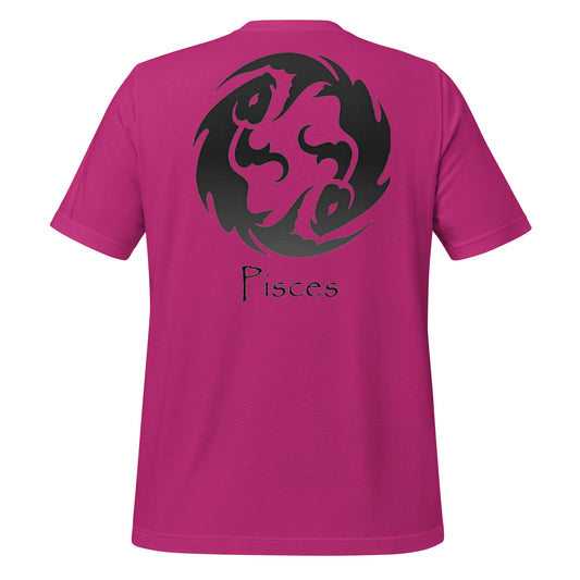 Black Pisces logo zodiac T-shirt