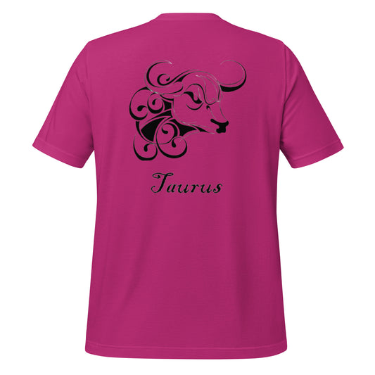 Black Taurus logo zodiac T-shirt
