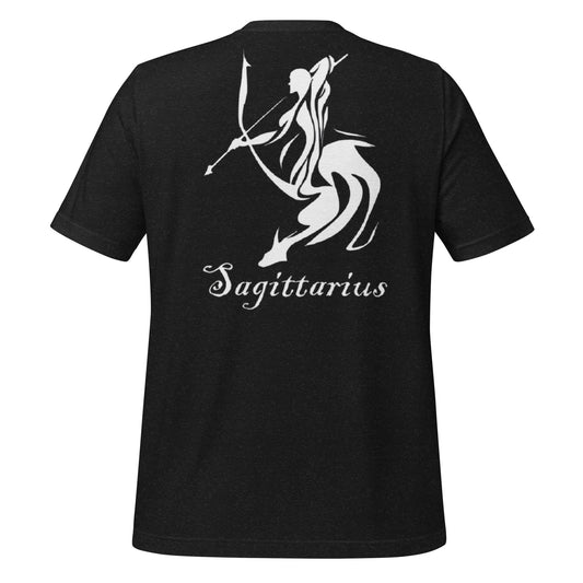 White Sagittarius logo zodiac T-shirt