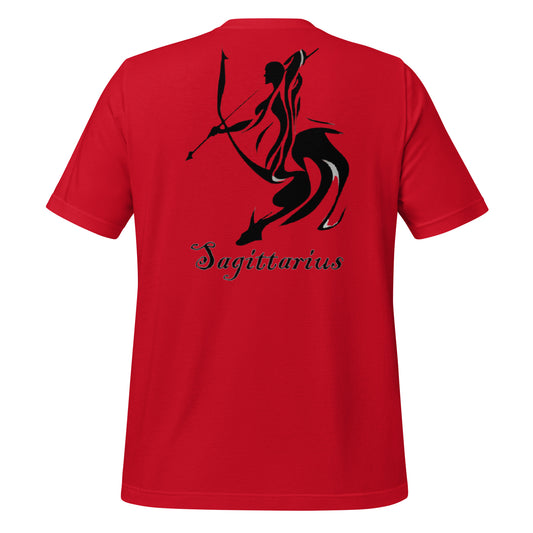 Black Sagittarius logo zodiac T-shirt